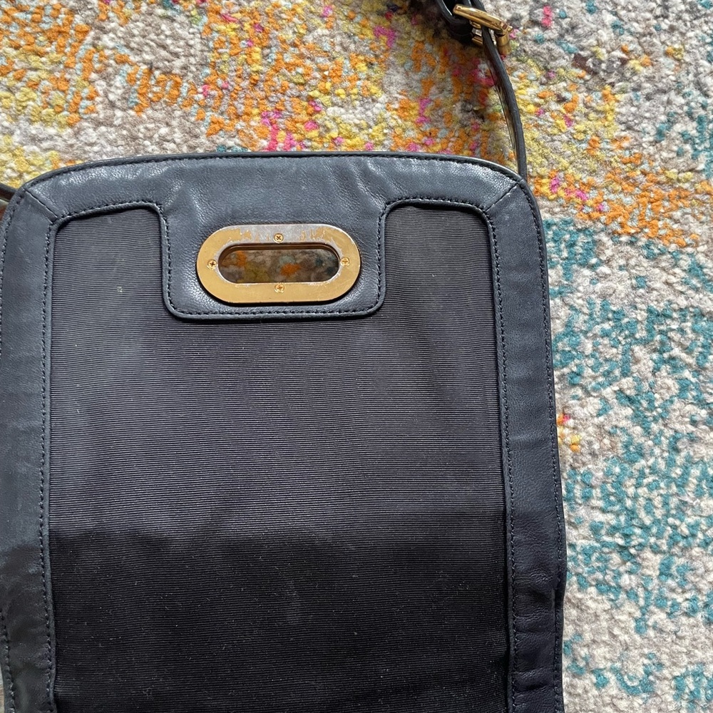 ❤️Ralph Lauren - Discontinued Crossbody Bag Black with Golden Metallic D… - Picture 9 of 17